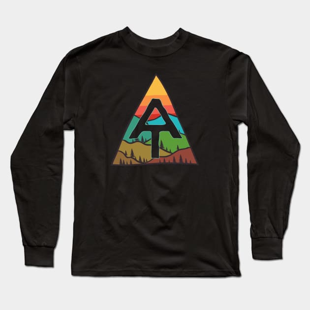 Appalachian Trail Vintage Mountains With Sunset Art Long Sleeve T-Shirt by USProudness